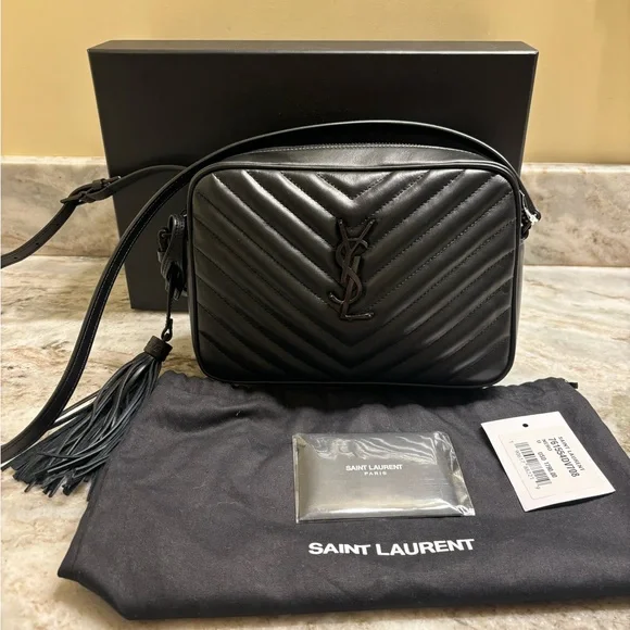 Saint Laurent Lou Lou Medium YSL Camera Bag with Pocket in Quilted Leather - Picture 2 of 15